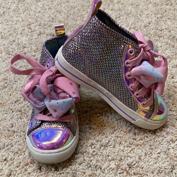 Girls toddlers size 11 Nickelodeon JoJo mermaid high top sneakers. - Picture 2 of 10